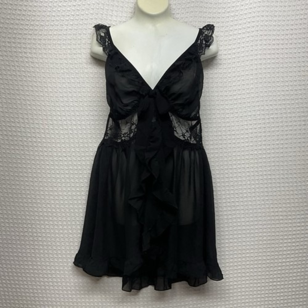 Adore Me Sheer Mesh Floral Lace Stretch Babydoll Camisole Top Women 1X China